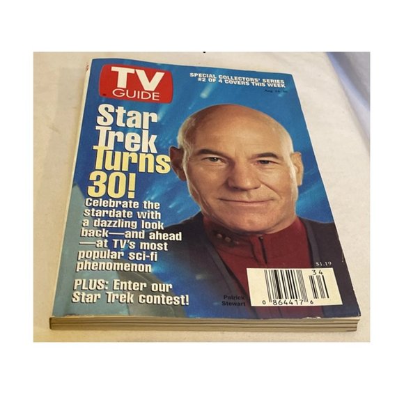 TV Guide Star Trek Turns 30 August 24-30 1996 Patrick Stewart Cover - Picture 3 of 7
